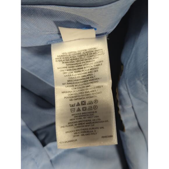 Brooks Brothers Mens Chino Pants 36x30 Blue Lightweight Advantage Milano Fit - Picture 11 of 13